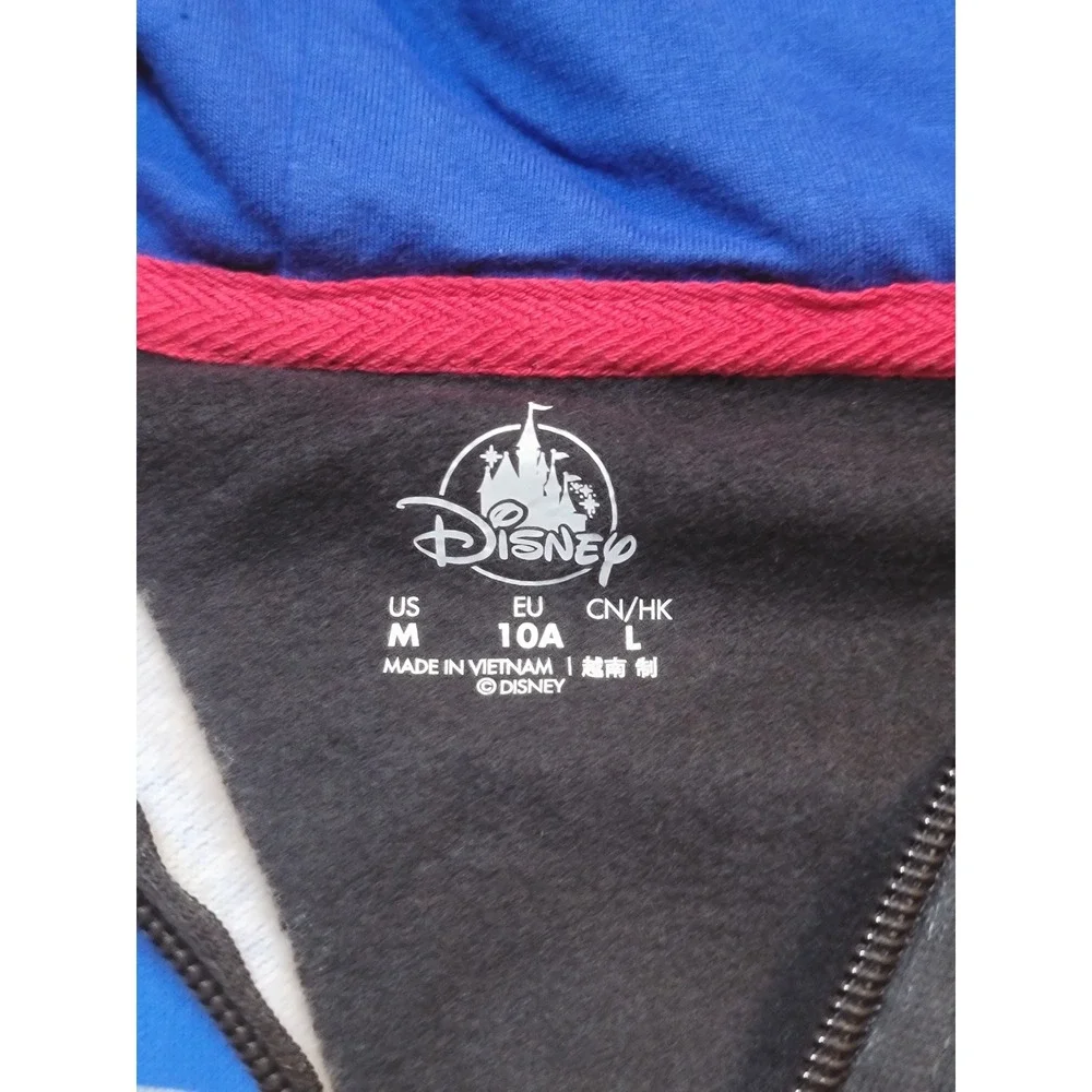 Disney World 2021 Mickey Mouse Donald Duck Zip Up Hoodie Youth Medium‎